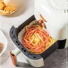 NY Home 50 Adet Air Fryer Pişirme Kağıdı Tek Kullanımlık Yağ Geçirmez 23 cm Yuvarlak Pişirme Kağıdı Xxl