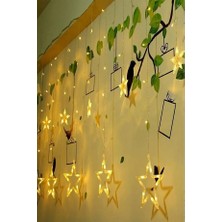 Yağmur Store 3 Metre Fişli 10’lu Yıldız LED Işık Zinciri – Dekoratif Sıcak Işık Aydınlatma, Ev, Salon, Balkon, Perde ve Parti Süslemeleri Için Yılbaşı ve Doğum Günü Dekor Işığı