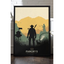 Duvarda Farcry Siyah Ahşap Çerçeveli Poster, Dekoratif Oyun Duvar Tablosu