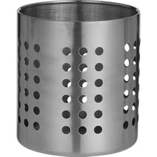 NY Home Sepeti 'ordning' Besteckstaender Paslanmaz Çelik – Kuechenutensilienhalter – 12 cm Çap-13,5 cm Yükseklik, Paslanmaz Çelik, Gümüş, 14 x 12 x 12 cm