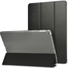 NY Home iPad 11.nesil A16 11INÇ/10.NESIL 10.9inç ile Uyumlu Kılıf Saydam Arka Kapak Flip Smart Cover Katlanabilir Standlı Darbe Emici Koruyucu Tablet Kılıfı Akıllı Uyku Özellikli Siyah