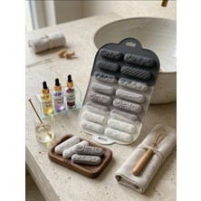 NY Home 16 Bölmeli Çok Amaçlı Silikon Finger Kalıp - 25X17 cm - Dekoratif Baton Atıştırmalık, Pasta ve Hobi Kalıbı - Esnek Yapı, Kolay Temizlenebilir (Beyaz-Gri-Antrasit)