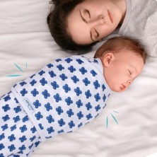 Yağmur Store Sevi Bebe Interlok Kundak ART-118 Mavi Çizgili