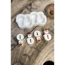 Yağmur Store Kardan Adam Mini Dörtlü Mum Kalıbı (Silikon)
