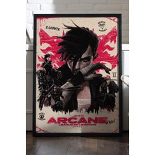 Duvarda Arcane Siyah Ahşap Çerçeveli Poster, Dekoratif Oyun Duvar Tablosu