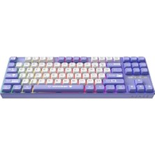 Yağmur Store AK870 Mc Kablolu Mekanik Oyun Klavyesi Mor Klavye Red Switch