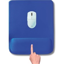 Yağmur Store MP02 - Dörtgen Bilek Destekli Mouse Pad | Konfor, Kaymaz Taban, Ergonomik, Yumuşak, Ev,ofis (Mavi)