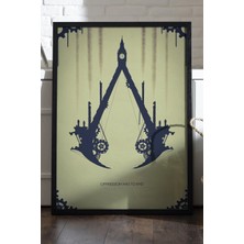 Duvarda Assassin's Creed Siyah Ahşap Çerçeveli Poster, Dekoratif Oyun Duvar Tablosu