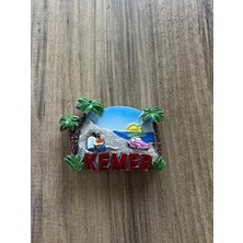 NY Home Magnet, Plaj Temalı Dekoratif Buzdolabı Magneti, Palmiye ve Deniz Manzaralı, El Yapımı Turistik Hediyelik Eşya