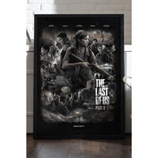 Duvarda The Last Of Us Part Iı Siyah Ahşap Çerçeveli Poster, Dekoratif Oyun Duvar Tablosu