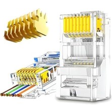Yağmur Store Mn6 MN116F Cat6 Jack/20 Adet-Ez Yeni Nesil RJ45 Konnektör-8p/8c Açık Uçlu SOKET/RJ45 Jack (20)
