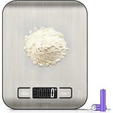 Yağmur Store Dijital Mutfak Terazisi – Paslanmaz Çelik Yüzeyli Hassas Tartı, 5 kg Kapasiteli, Dara Özellikli, LCD Ekranlı, 5 Birim Dönüşümlü, Pilli,dijital Tartı
