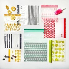 NY Home Kilitlenebilir Buzdolabı Poşeti, Kırmızı-Pembe, 2,5 Lt ve 1,2 Lt, 50 Adet