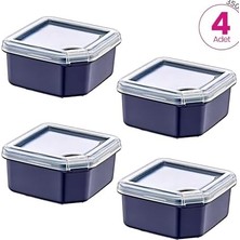 NY Home 4'lü Q-Box Saklama Kabı Lacivert 350 ml