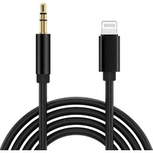 NY Home Hadron Lightning To 3.5mm Aux Ses Kablosu, 1 Metre, Apple Ios Uyumlu Dönüştürücü (Siyah)