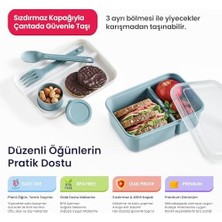 NY Home Hobby Life Lunch To Go 3 Bölmeli Beslenme Kabı – Sosluklu, Sızdırmaz Kapak, Bpa Içermez, 920 ml + 40 ml (Pembe)