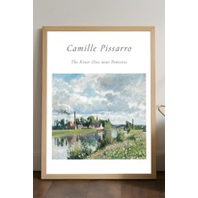 Duvarda Camille Pissarro Doğal Ahşap Çerçeveli Poster, Dekoratif Sanatsal Duvar Tablosu