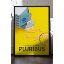 Duvarda Pluribus Siyah Ahşap Çerçeveli Poster, Dekoratif Dizi Duvar Tablosu