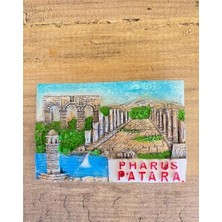 Yağmur Store Antik Pharus Patara Mıknatıslı Dekoratif Magnet, Tarihi Kalıntı Temalı, El Yapımı Buzdolabı Süsü