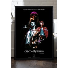 Duvarda Disco Elysium Siyah Ahşap Çerçeveli Poster, Dekoratif Oyun Duvar Tablosu