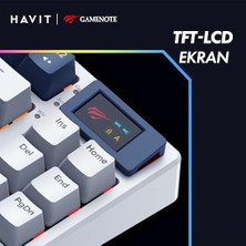 NY Home KB884L Rgb Mekanik Türkçe Klavye 1.06INÇ Tft-Lcd Ekran - Red Switch