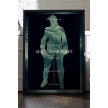 Duvarda Metal Gear Solid Siyah Ahşap Çerçeveli Poster, Dekoratif Oyun Duvar Tablosu