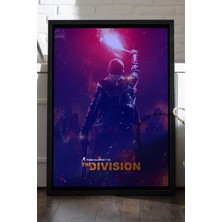 Duvarda Tom Clancy's Division Siyah Ahşap Çerçeveli Poster, Dekoratif Oyun Duvar Tablosu