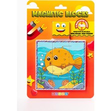 Yağmur Store Manyetik Blok Çift Taraflı 9 Parçalı Mıknatıslı Melek Balığı - Balon Balığı Puzzle - 2 Görsel Yapboz