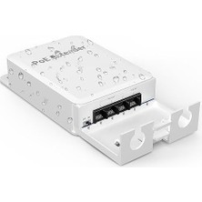 Yağmur Store Yuanley 4 Port Outdoor Poe Extender 1'i 3 Arada Çıkış, Ieee 802.3AF/AT Mini 4 Kanal Poe Tekrarlayıcı IP66 Su Geçirmez, Vlan, 250 M (Toplam 350 M), Duvara Monte Passthrough Poe Amplifikatör, Tak ve