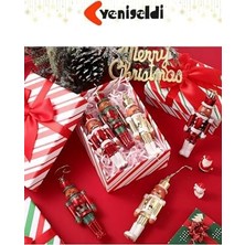 Yağmur Store 3 Adet Yılbaşı Fındıkkıran Asker Süs Seti - 13CM Plastik Noel Ağacı Asma Dekoratif Figürler, Çok Renkli