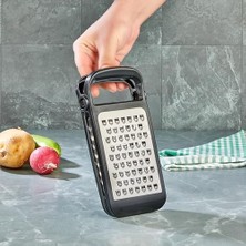 Yağmur Store Katlanabilir Iki Yüzeyli Mutfak Rendesi, Paslanmaz Çelik (Siyah)