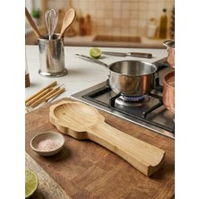 Yağmur Store Bambu Çiçek Kaşık Altlığı / Kaşıklık
