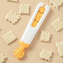 Yağmur Store 4 Başlıklı Hamur Kesici ve Şekillendirici - Ergonomik Gövdeli Değiştirilebilir Başlıklı Kurabiye ve Mantı Kesici Seti
