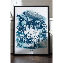 Duvarda Ghost Of Yotei Siyah Ahşap Çerçeveli Poster, Dekoratif Oyun Duvar Tablosu