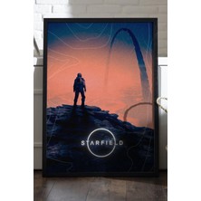 Duvarda Starfield Siyah Ahşap Çerçeveli Poster, Dekoratif Oyun Duvar Tablosu