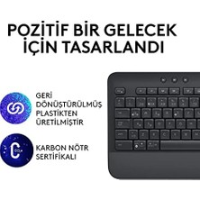 Yağmur Store Signature K650 Tam Boyutlu Kablosuz Klananye, Bilek Desteği, Ble Bluetooth Naneya Logi Bolt Usb, Derin Yastıklı Tuşlar, Tuş Takımı, Pc/windows/mac ile Uyumlu, Siyah