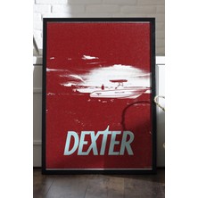 Duvarda Dexter Siyah Ahşap Çerçeveli Poster, Dekoratif Dizi Duvar Tablosu