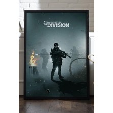 Duvarda Tom Clancy's The Division Siyah Ahşap Çerçeveli Poster, Dekoratif Oyun Duvar Tablosu
