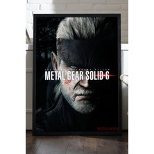 Duvarda Metal Gear Solid Siyah Ahşap Çerçeveli Poster, Dekoratif Oyun Duvar Tablosu