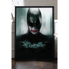 Duvarda The Dark Knight Siyah Ahşap Çerçeveli Poster, Film Duvar Tablosu