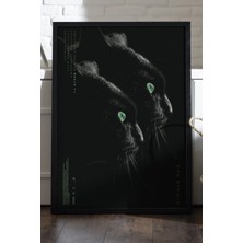 Duvarda Matrix Siyah Ahşap Çerçeveli Poster, Film Duvar Tablosu