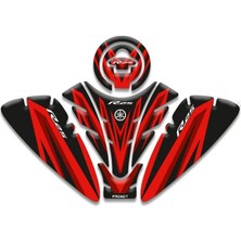 Tutgun Motor Yamaha R25 2019 2024 4 Parça Full Tank Pad Kırmızı