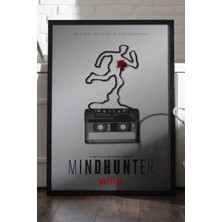 Duvarda Mindhunter Siyah Ahşap Çerçeveli Poster, Film Duvar Tablosu