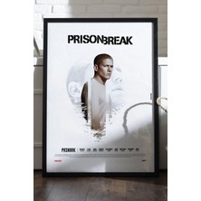 Duvarda Prison Break Siyah Ahşap Çerçeveli Poster, Dizi Duvar Tablosu