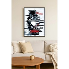Duvarda Punisher Siyah Ahşap Çerçeveli Poster, Dizi Duvar Tablosu