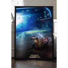 Duvarda Star Wars Siyah Ahşap Çerçeveli Poster, Dekoratif Oyun Duvar Tablosu