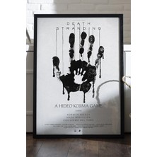 Duvarda Death Stranding Siyah Ahşap Çerçeveli Poster, Dekoratif Oyun Duvar Tablosu