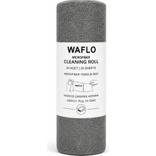 Waflo 20'li Mikrofiber Temizlik Bezi Rulosu 25X25 cm