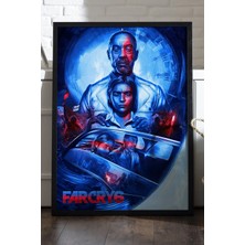 Duvarda Farcry Siyah Ahşap Çerçeveli Poster, Dekoratif Oyun Duvar Tablosu