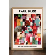 Duvarda Paul Klee Doğal Ahşap Çerçeveli Poster, Dekoratif Sanatsal Duvar Tablosu